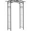 Treillis de jardin d'extérieur 7 pi, en métal avec attrayant, supporte les plantes grimpantes, pour le jardin, les mariages - noir