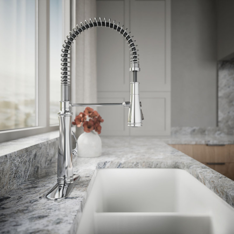 Bellera® Pull Down Single Handle Kitchen Faucet, Polished Chrome