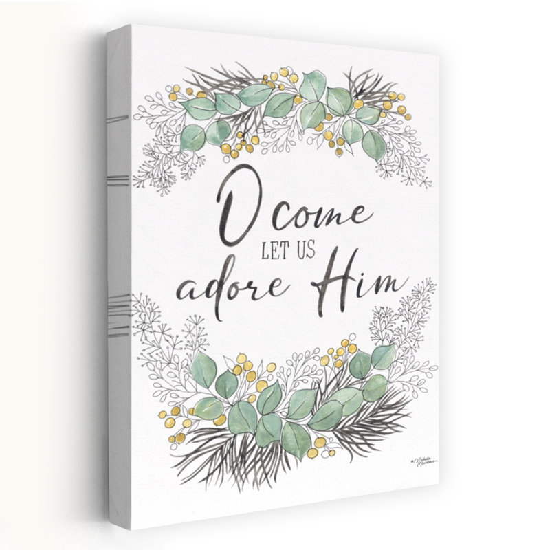 Art contemporain «O Come Let Us Adore him», H 60 po x l 40 po