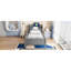 Lit plateforme simple en bois avec éclairage à DEL, tête de lit fonctionnelle, garde-corps et 2 tiroirs de rangement en lampe grise, multi-usage-111710263