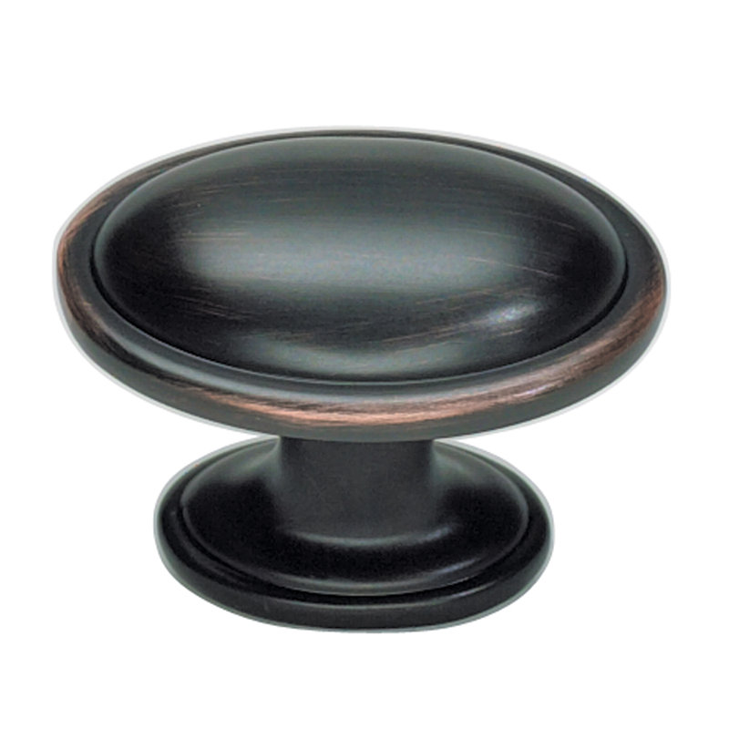 Austen 1 5/16" Length Oval Knob, Venetian Bronze