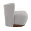 Fauteuil d'appoint en tweed gris