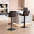 Brinitta Modern Swivel Adjustable Height Bar Stools Faux Leather Padded Counter Stools-344278941