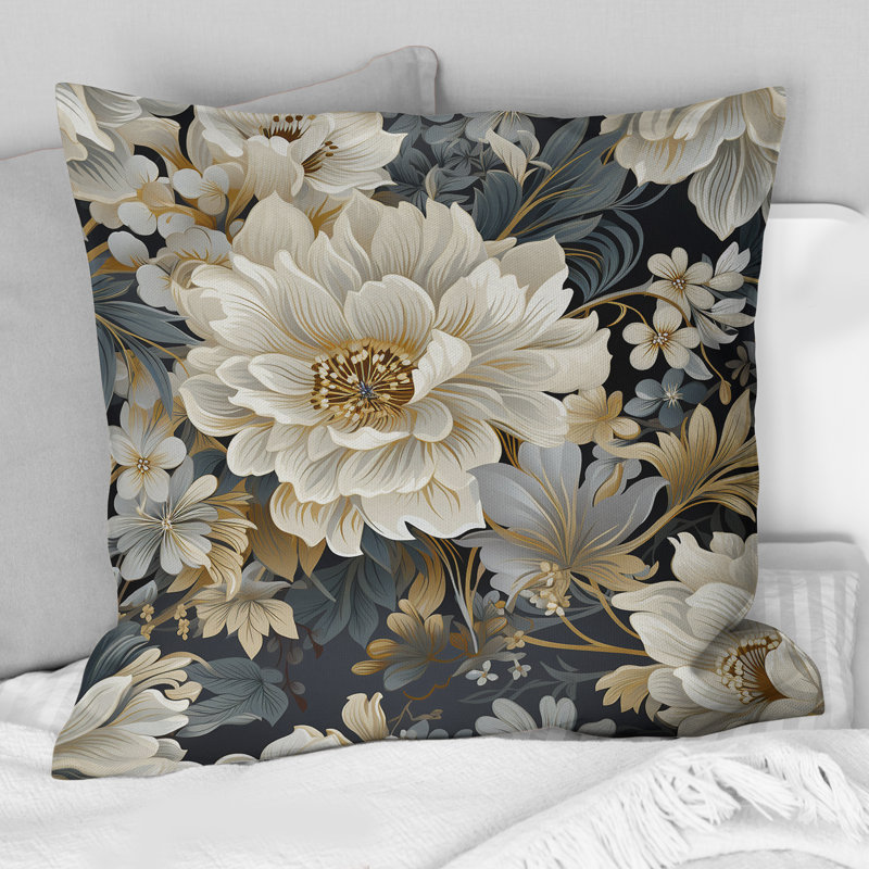 Coussin Flower Elegance, H 18 po x l 18 po