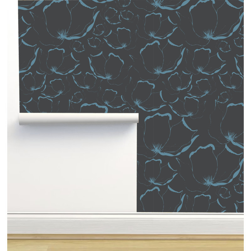 Rouleau de papier peint auto-adhésif texture L 6 pi x l 24 po Monor Designs, Noir