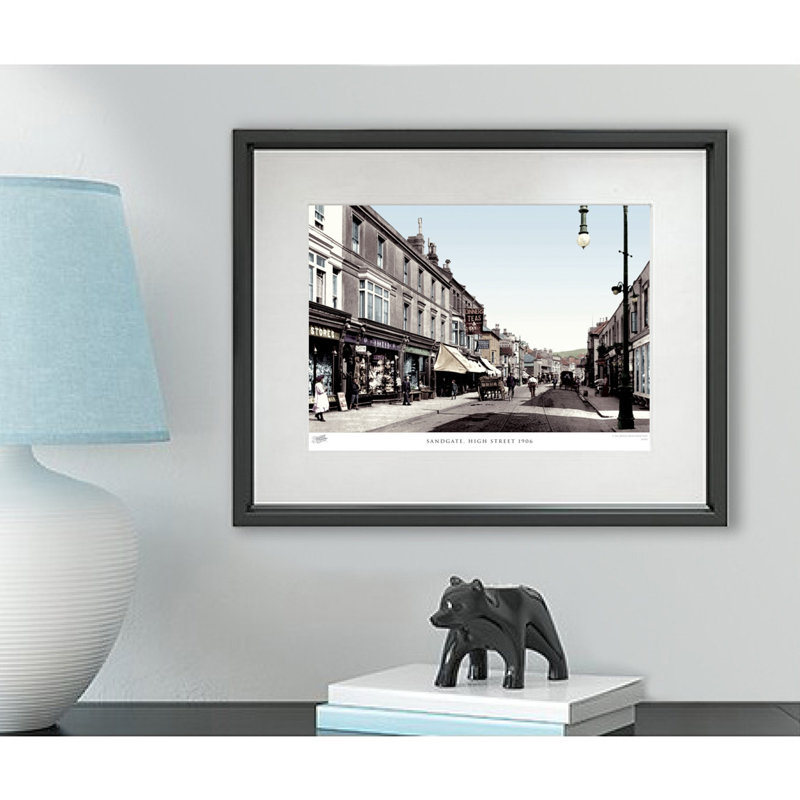 Sandgate, High Street 1906 by Francis Frith - Single Picture Frame Print, 40cm H x 50cm W x 2.3cm D