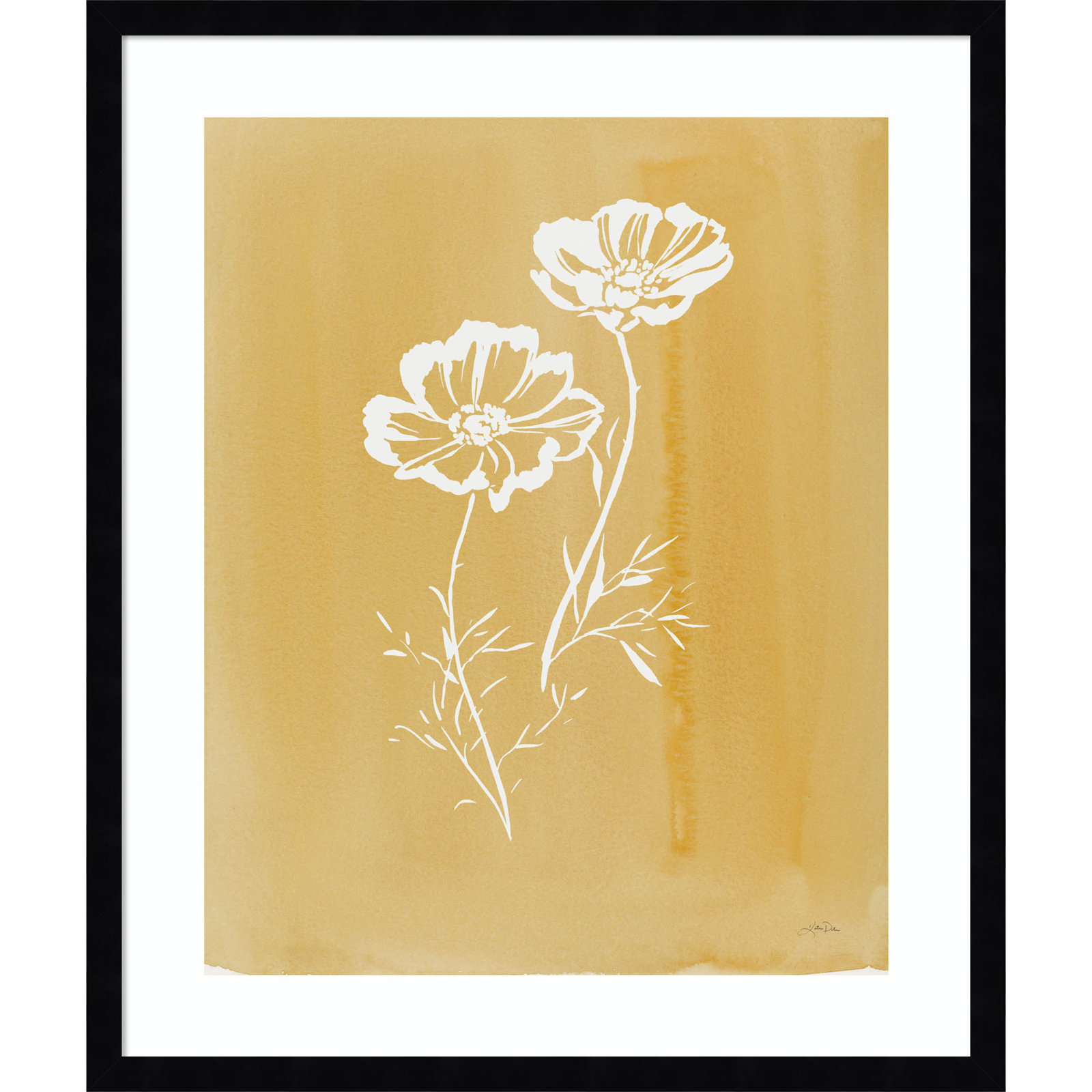 Cottage Wildflowers I by Katrina Pete Wood Framed Wall Art Print, 25" H x 21" W, Black