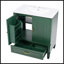 Meuble-lavabo de style rétro 30 po avec lavabo, rangement multifonctionnel, porte à fermeture en douceur-653578498