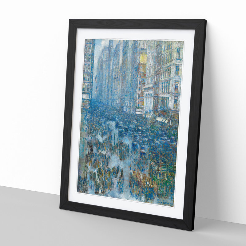 Fifth Avenue by Childe Hassam - Framed Print, 48cm H x 36cm W x 2cm D, Black Framed