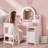 2 in 1 Kids Vanity Set With Mirror And Led Lights-1874142811