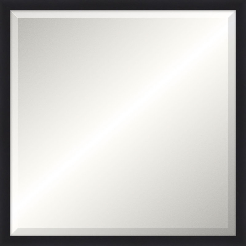 Miroir de plancher en bois massif Kempton, 23,75 po x 23,75 po, Carrée