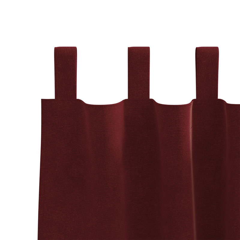Curtains Polyester 140 Cm Decorative Inlays, Burgundy, 140cm Width x 140cm Drop
