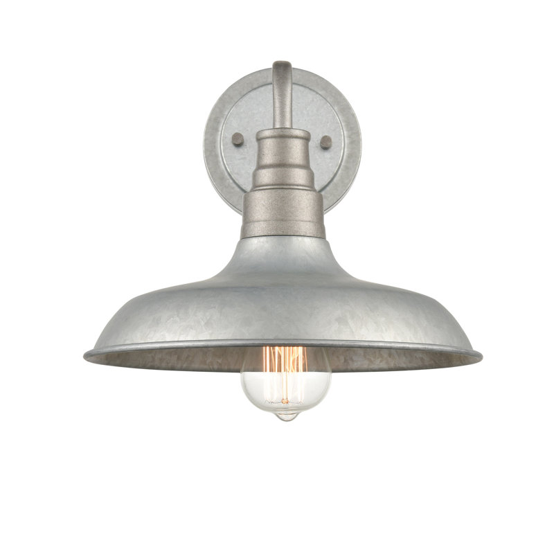 Luminaire de grange d'extérieur à 1 ampoule H 10 po Mckown, Galvanisé
