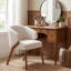 Chaise rembourrée avec pieds en bois-1955839380
