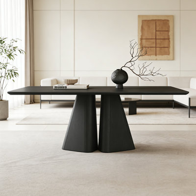 Table de salle à manger moderne moderne minimaliste noire