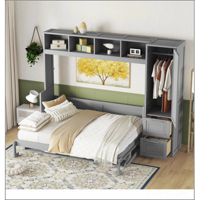 Lit escamotable Murphy avec placard et tiroirs