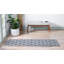 Tapis géométrique en coton gris foncé / ivoire-83801106