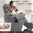 Geier PU Upholstered Heated Massage Chair,Lift Assistance-1959664052