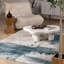 Tapis à motif abstrait bleu / beige 4 pi x 6 pi (3 pi 10 po x 5 pi 6 po) Branch Branch Terano, tapis contemporain, à poils moyens et résistant aux taches-87892978