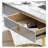 Luxury Sintered Stone Tabletop Writing Desk with Metal Base-110189241