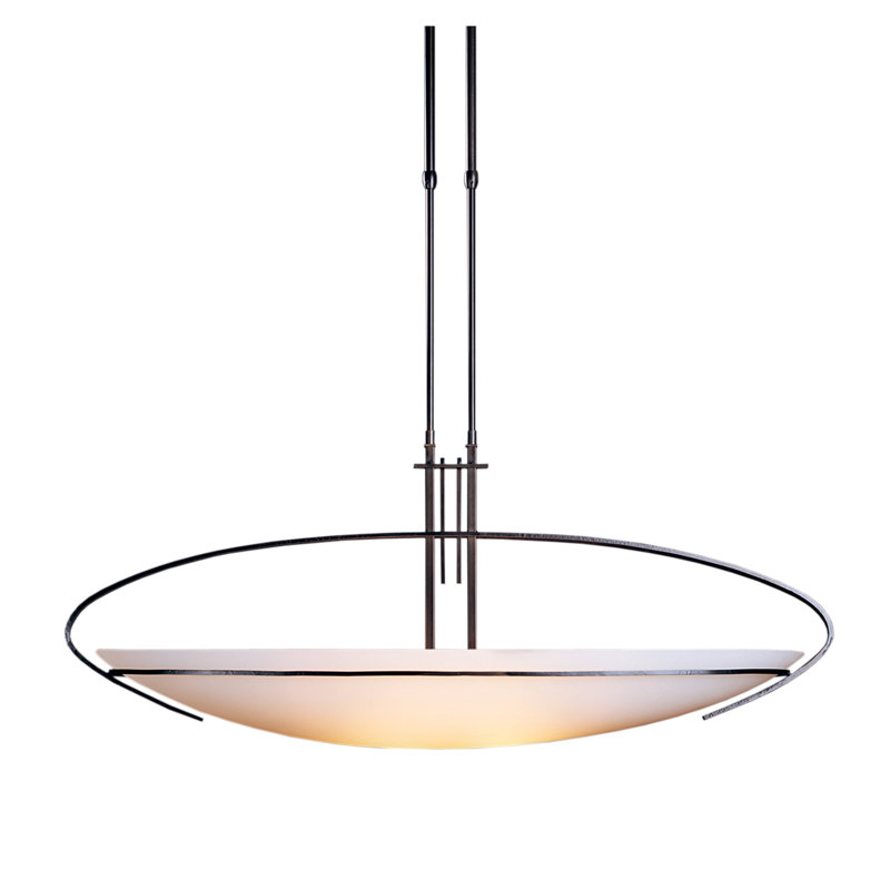 Mackintosh 2 - Light Bowl Pendant, Dark Smoke, 17.3" H x 41" W x 13.8" D