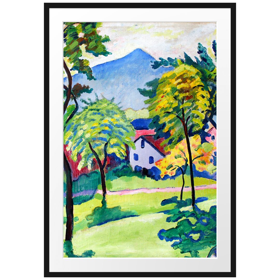 Gerahmter Kunstdruck Tegernsee Landscape Anagoria von August Macke