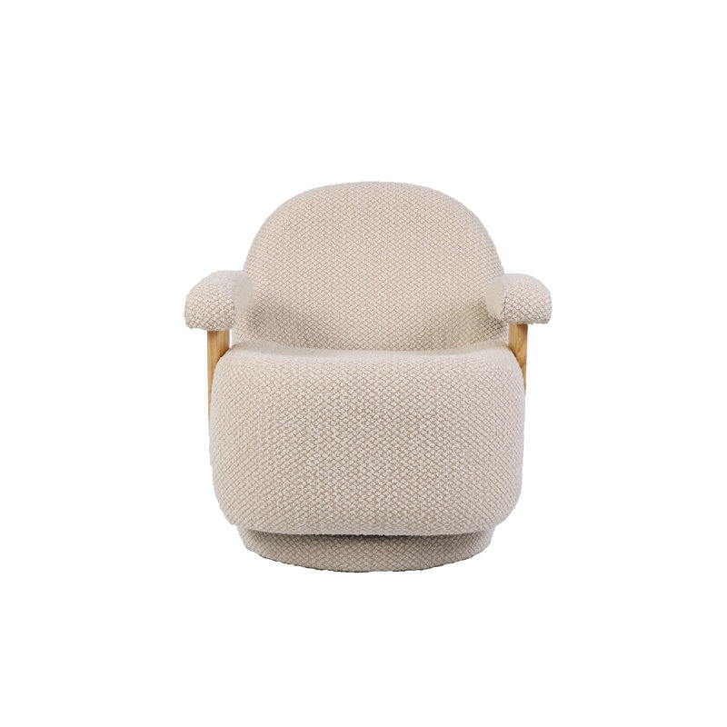 Chaise pivotante rembourrée Boucle