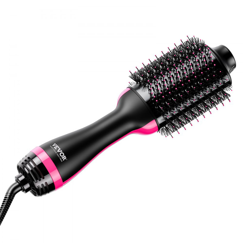 Séchoir à cheveux avec brosse à air chaud à double tension et baril ovale 2,95 po