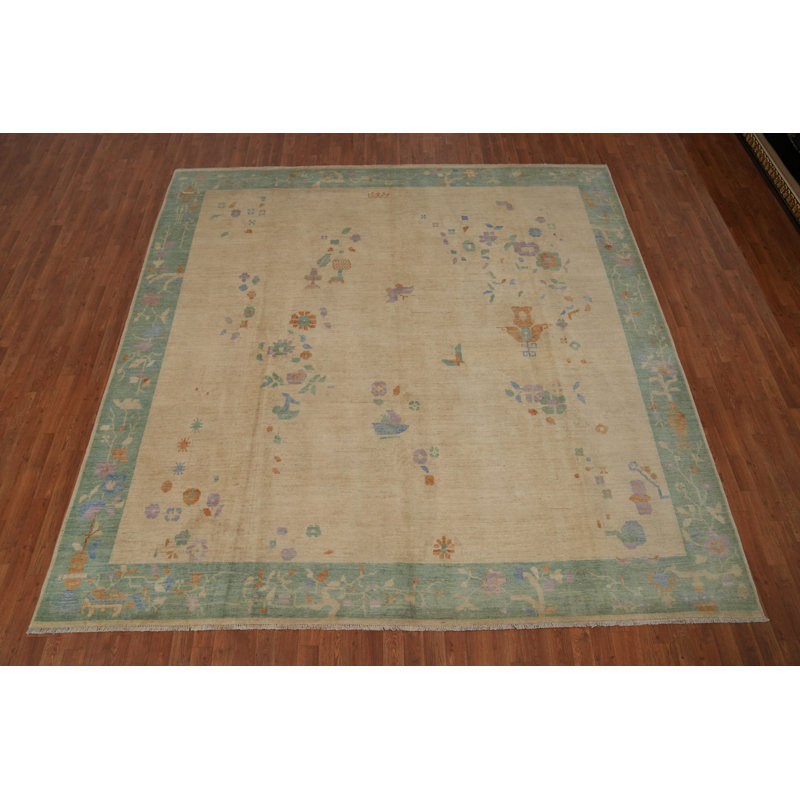 Tapis art déco végétal 10 x 10