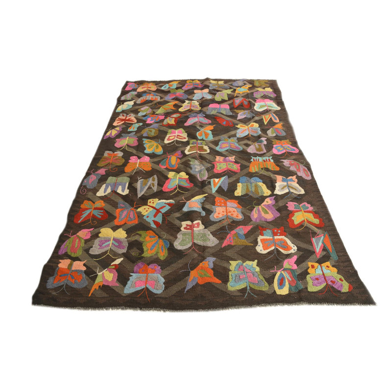 Tapis brun foncé 5x8 Perry