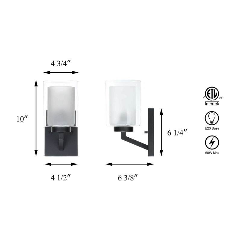 Armed Sconce, Matte Black