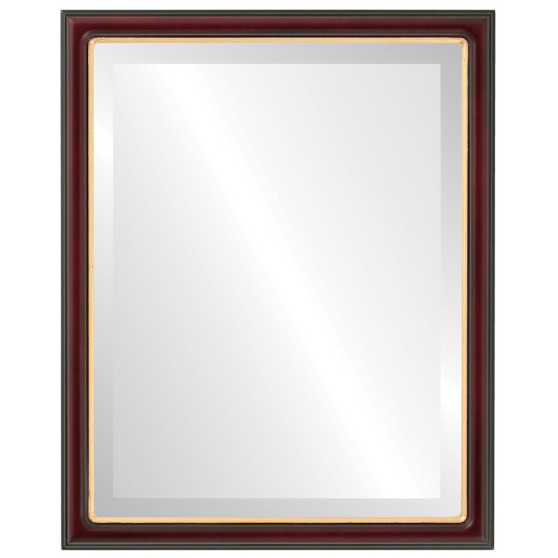 Miroir d'appoint Jaysten, H 17 po x l 13 po, Bois de rose
