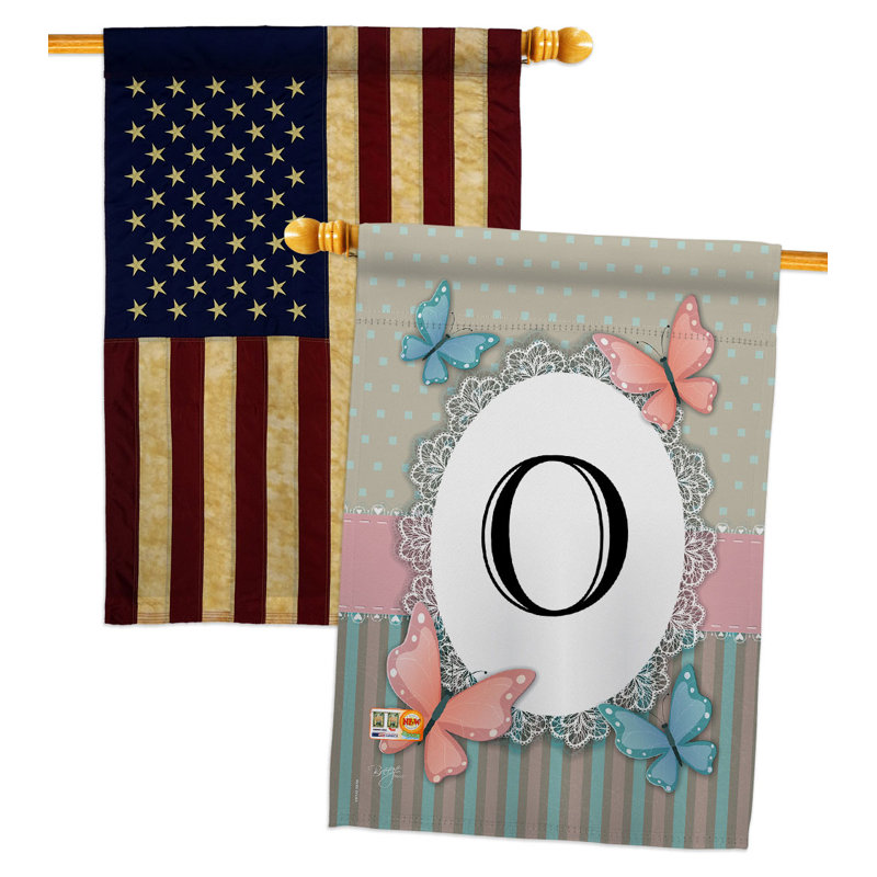 Double Sided 40'' H x 28'' W Polyester House Flag, O