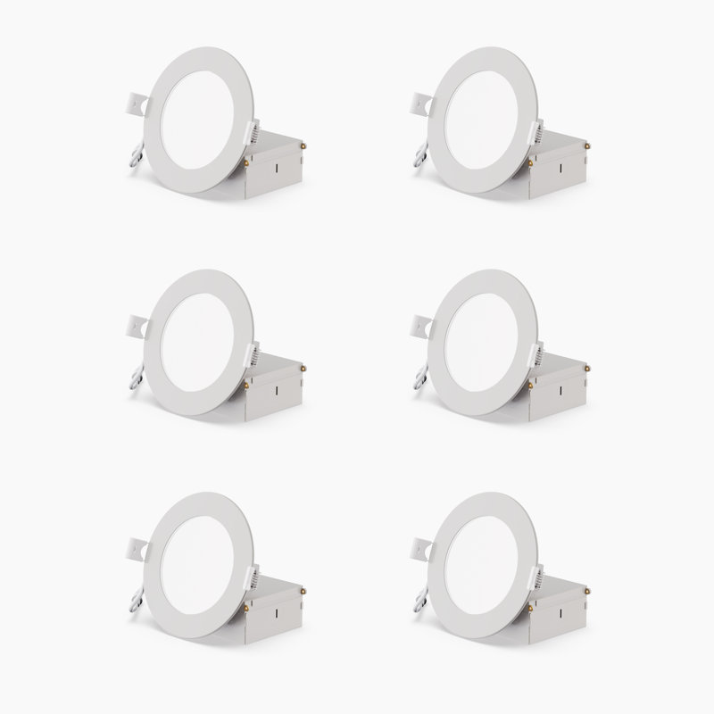 4 po à DEL mince encastré, 9 W, blanc froid 4 000 K, à intensité variable
