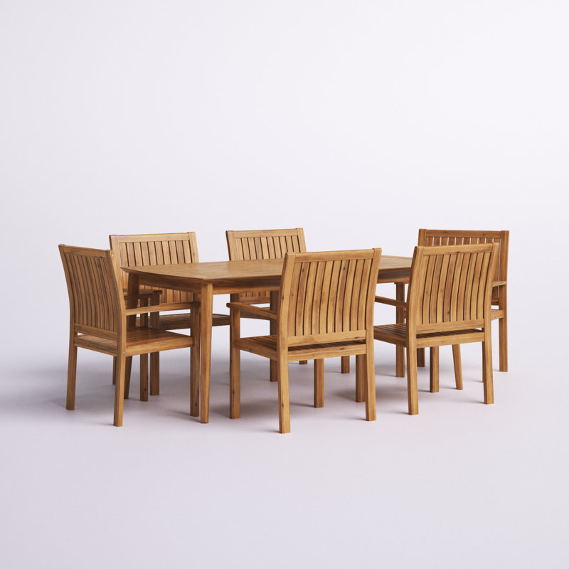 Ensemble repas pour 6 personnes Arvia, 29,25" H x 71" L x 35,5" L