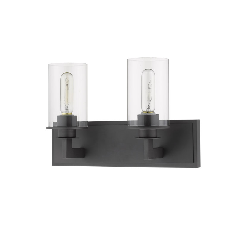 Éclairage pour salle de bain à intensité variable 2 lumières Attah, Bronze