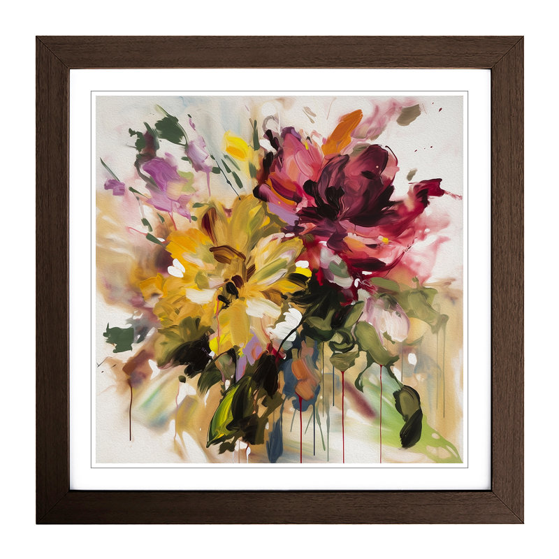 Single Picture Frame Print on Wood, Walnut