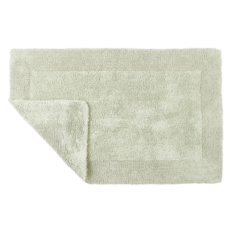 Ruthann Cotton Reversible Bath Mat, Sage Green