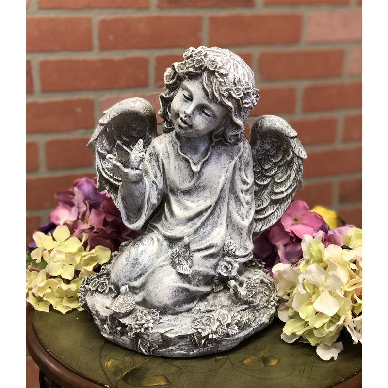 Statue en résine Scotty Angel avec colombe
