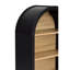 4 tablettes de rangement arquées noires, hauteur de 43 po, apparence élégante, construction stable, convient à la grande bibliothèque de décoration intérieure, rangement, design élégant, basculement, pièce décorative polyvalente