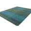 Hand Knotted Wool Area Rug in Aqua And Brown
