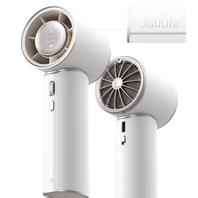 JISULIFE Handheld Fan Pro1 Mini - Refined Utility: Elite PU Leather, 30 Hour Cooling Power, Aroma Pod, 100-Speed Precision, Portable Fan for Travel, Outdoor, Concerts, Gifts for Women Men