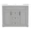 Meuble-lavabo de salle de bain avec lavabo supérieur, 2 portes à fermeture douce et 2 tiroirs, facile à nettoyer-97827533