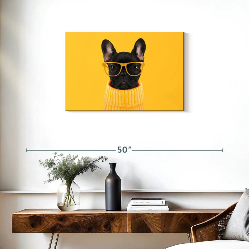 Bouledogue français sophistiqué Brampt, H 20 po x l 30 po