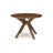 Jeyn Round Dining Table, Modern Curved Base, 45 Inch Brown Mango Wood
