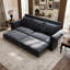 Canapé-lit en velours gris extensible de taille 93,7 po avec siège confortable et options de couchage 93,7 po