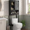  Freestanding Over The Toilet Storage Cabinet, Farmhouse Bathroom Storage With Adjustable Shelf & Barn Door