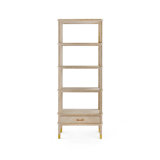 Bertram Solid Wood Etagere Bookcase