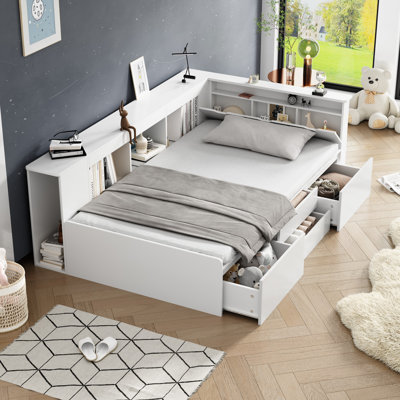 Lexington Multifunctional Children's Bed With Drawers And Bookshelves, Eco-Friendly Materials