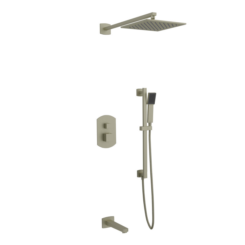 Chrome Multi-Head Adjustable Height Rain Shower Set